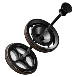 Portable French Press plunger including filter